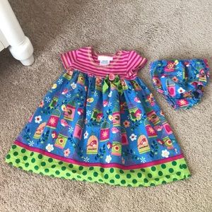 Bonnie Baby dress with bloomers 18M